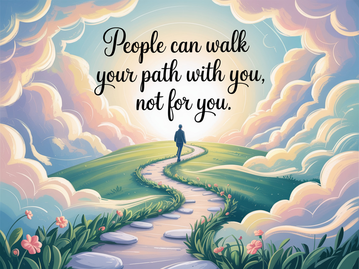 Serene Landscape with Pathway and Colorful Flowers