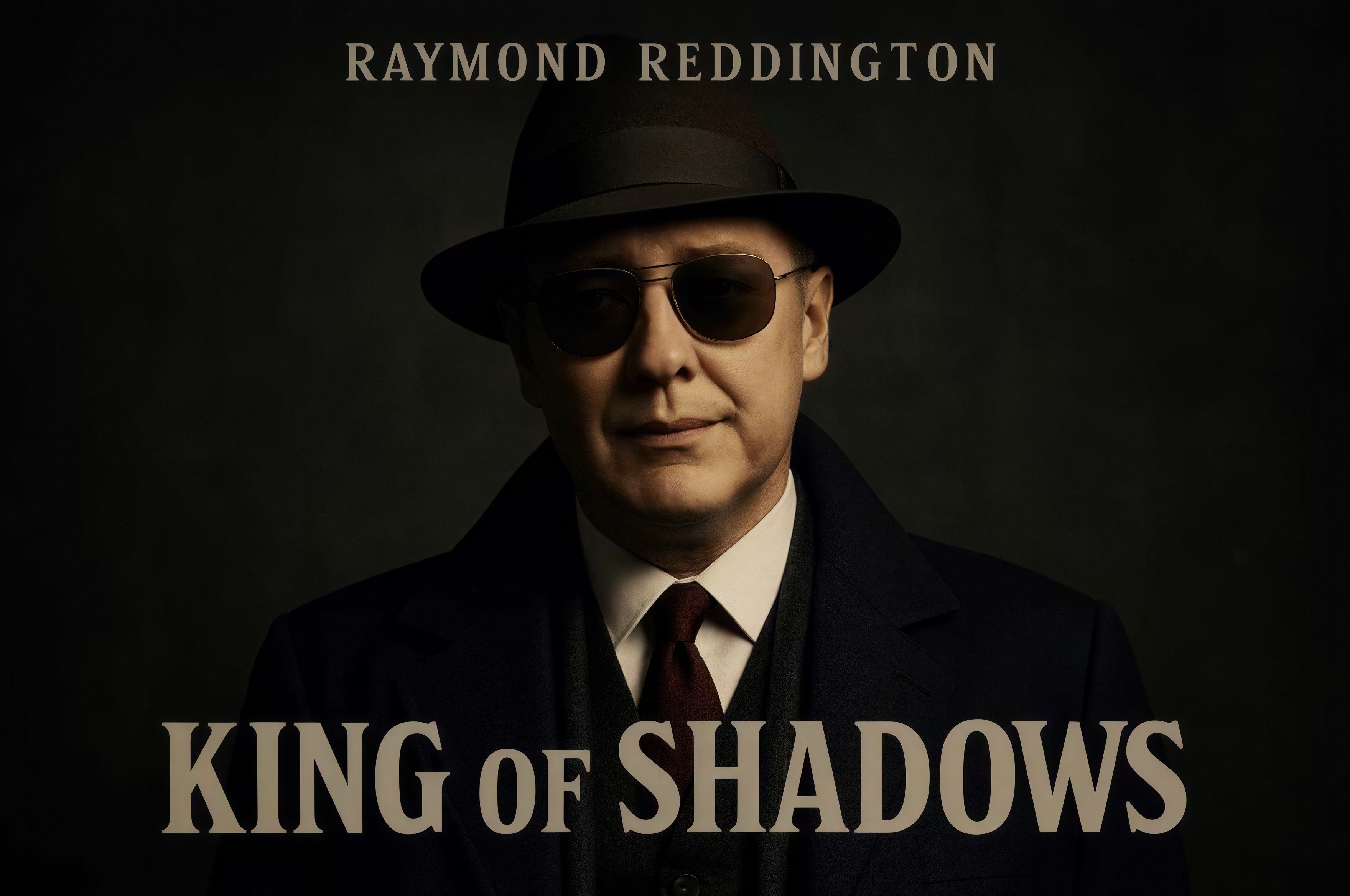 Dark Portrait of Raymond Reddington in Classic Attire