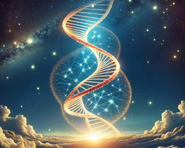 Spiraling DNA Helix Against Cosmic Landscape