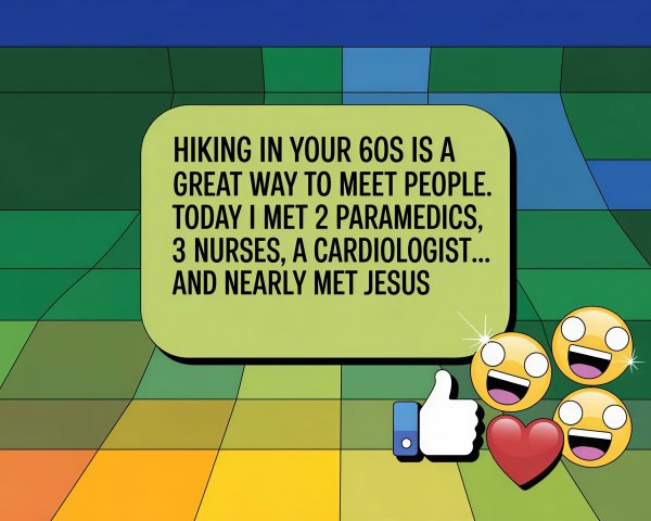 Light Green Square with Joke on Colorful Background