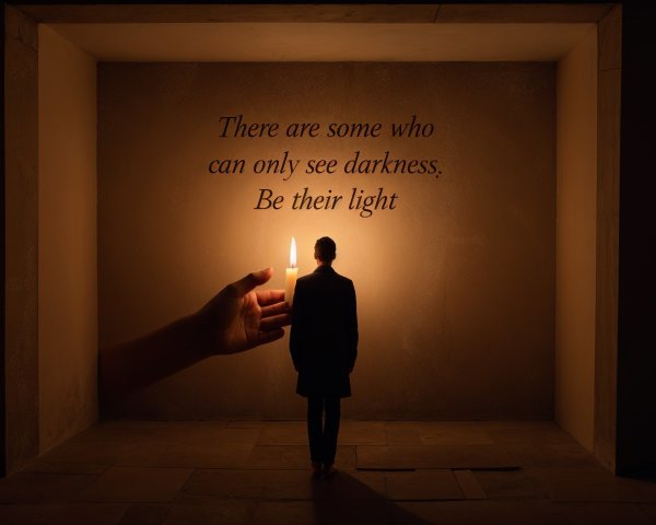 Message of Hope and Guidance in Dimly Lit Space