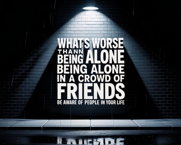 Moody Wall with Text on Loneliness and Awareness