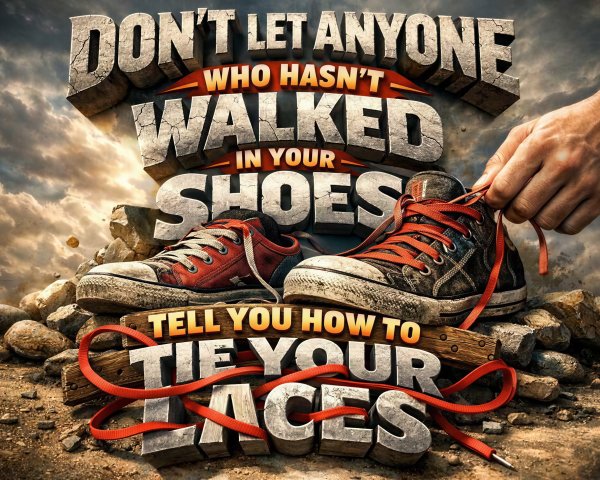 3D Text with Motivational Quote Against Dramatic Sky