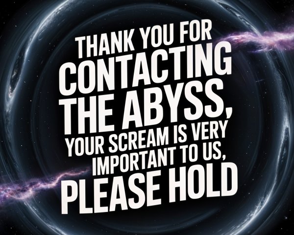 Cosmic Background with Playful Ominous Text