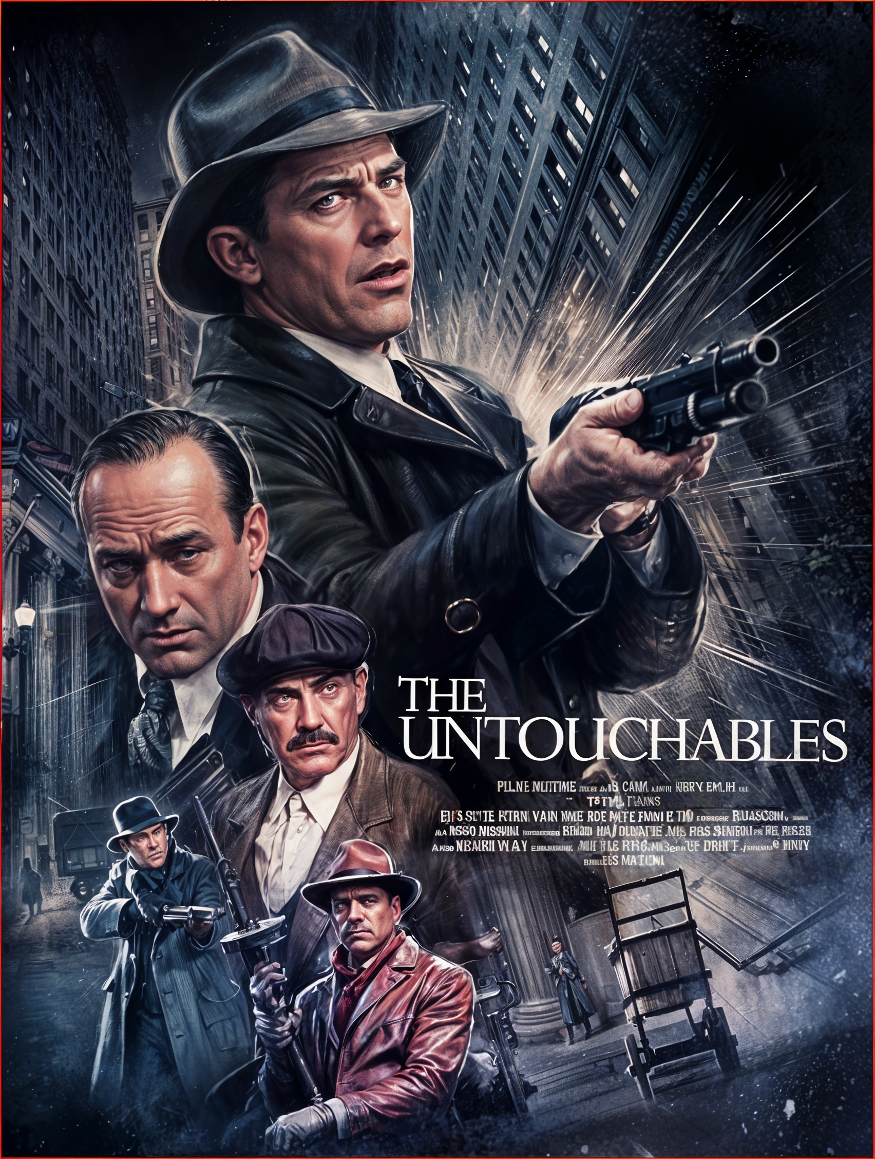 Dramatic 1930s Chicago Scene from "The Untouchables