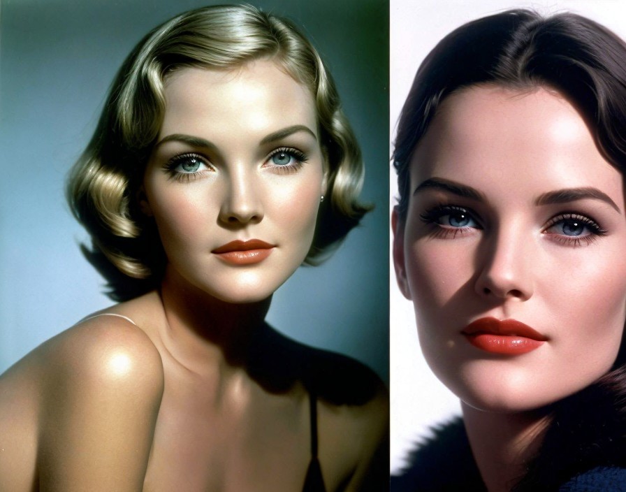 Vintage Portraits with Similar Makeup and Hairstyles