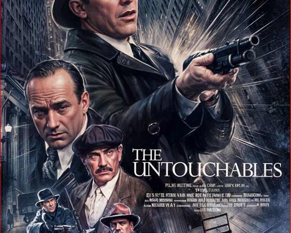Dramatic 1930s Chicago Scene from "The Untouchables