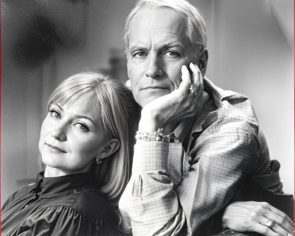 Intimate Black and White Portrait of a Couple