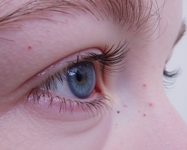 Close-up of a human eye with blue iris details