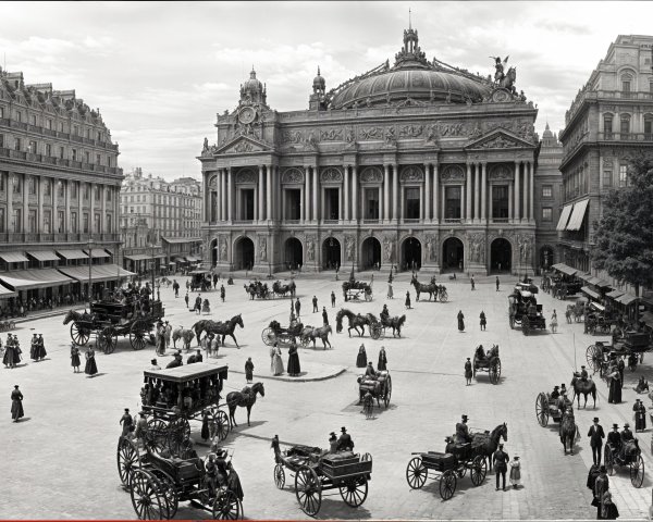 Late 19th Century Scene at Palais Garnier, Paris