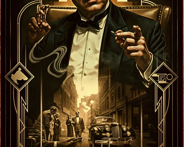 Vintage Poster of a 1940s Classic Film Scene