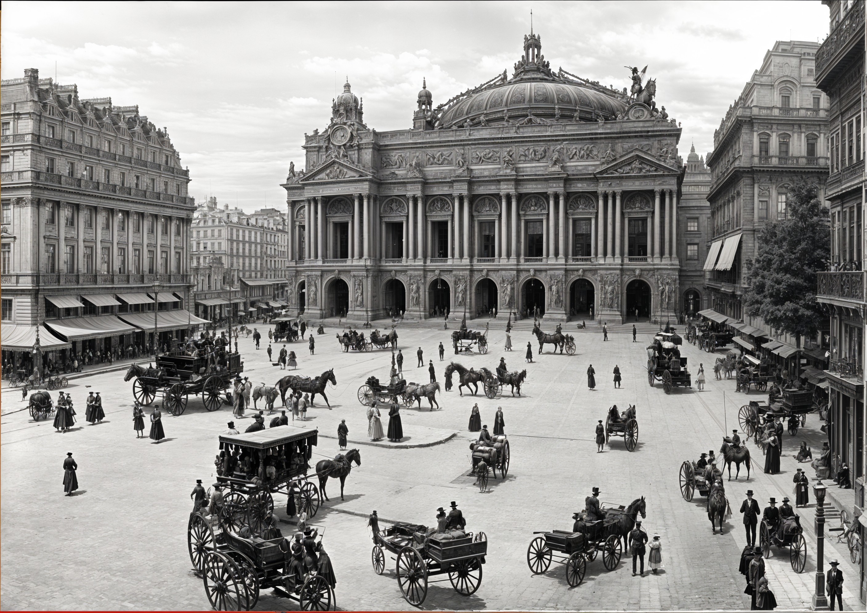 Late 19th Century Scene at Palais Garnier, Paris