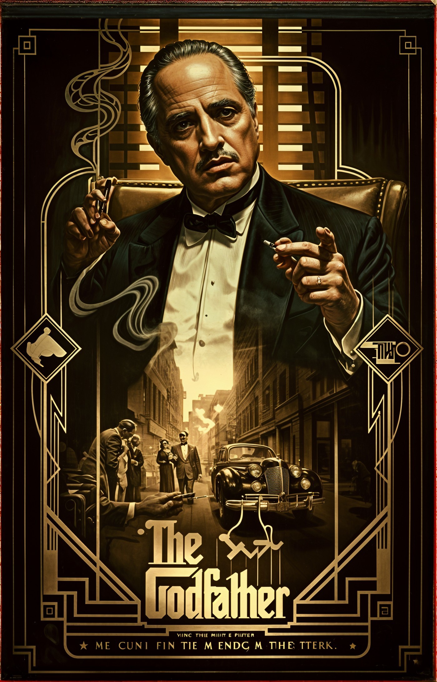 Vintage Poster of a 1940s Classic Film Scene