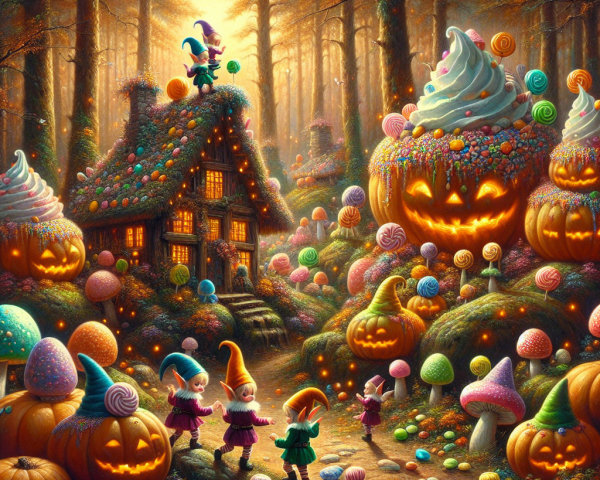 Whimsical Cottage in Enchanting Candy Forest