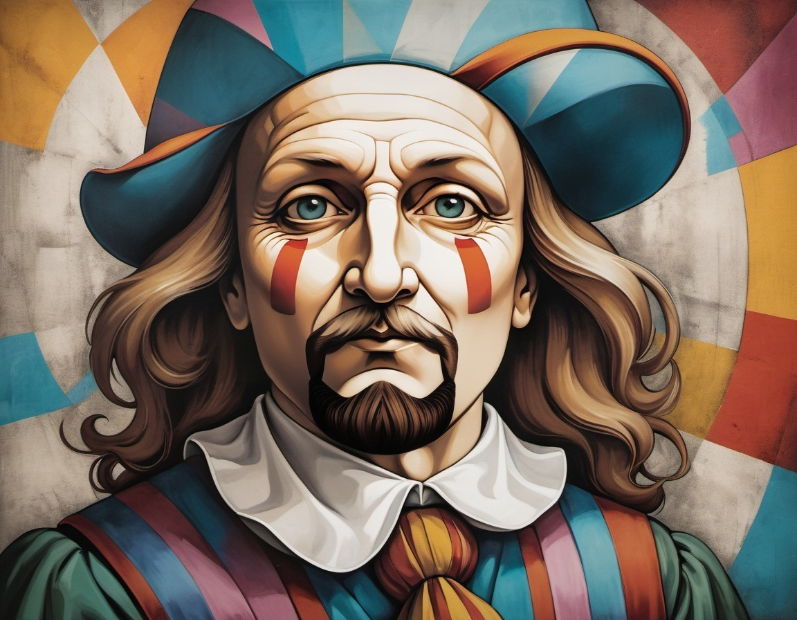 Modern Illustration of a Colorful Jester Character