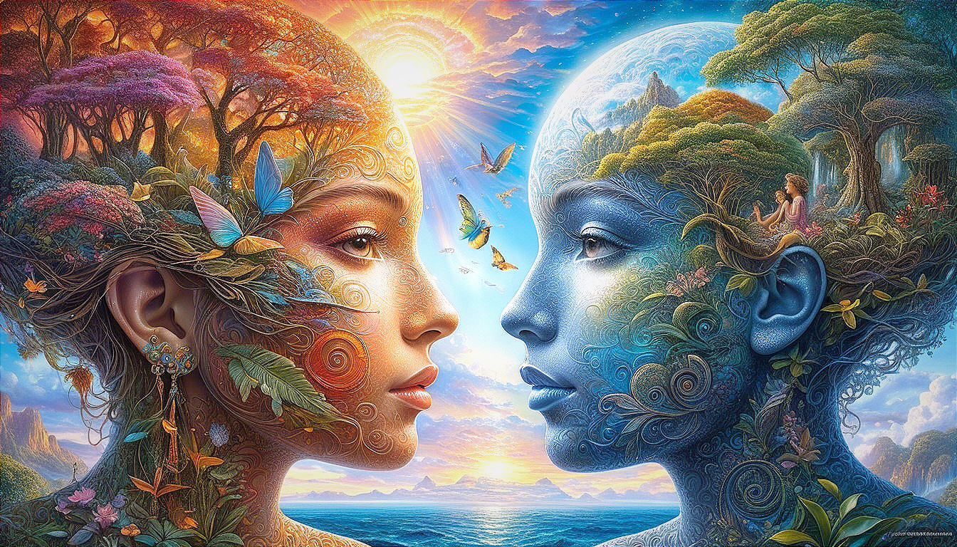 Duality of Nature: Vibrant and Tranquil Profiles