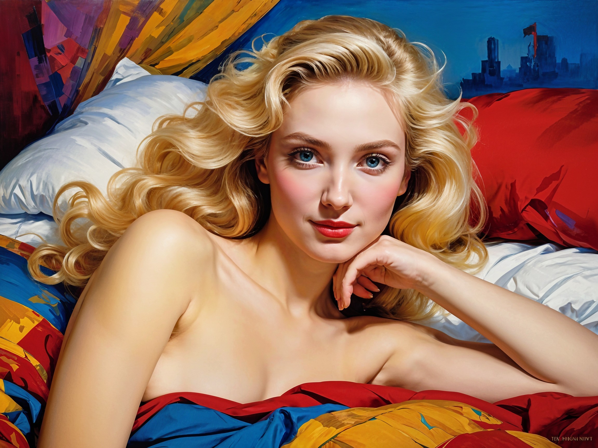 Close-up Portrait of a Woman with Blonde Hair