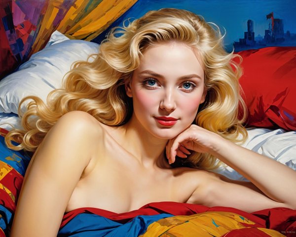Close-up Portrait of a Woman with Blonde Hair
