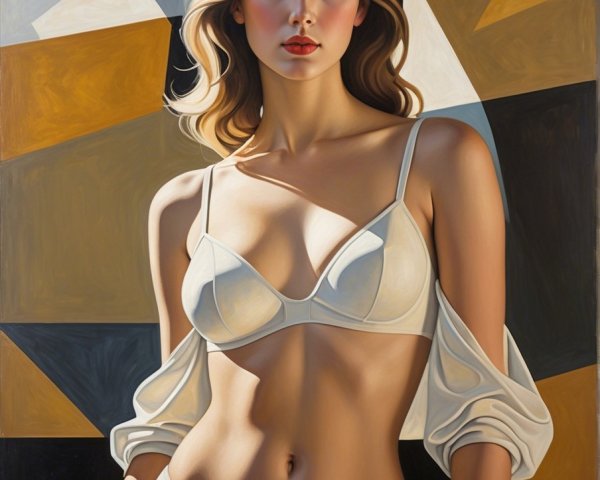 Portrait of a Woman in Minimalist Setting
