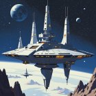 Futuristic Space Station in Cosmic Environment