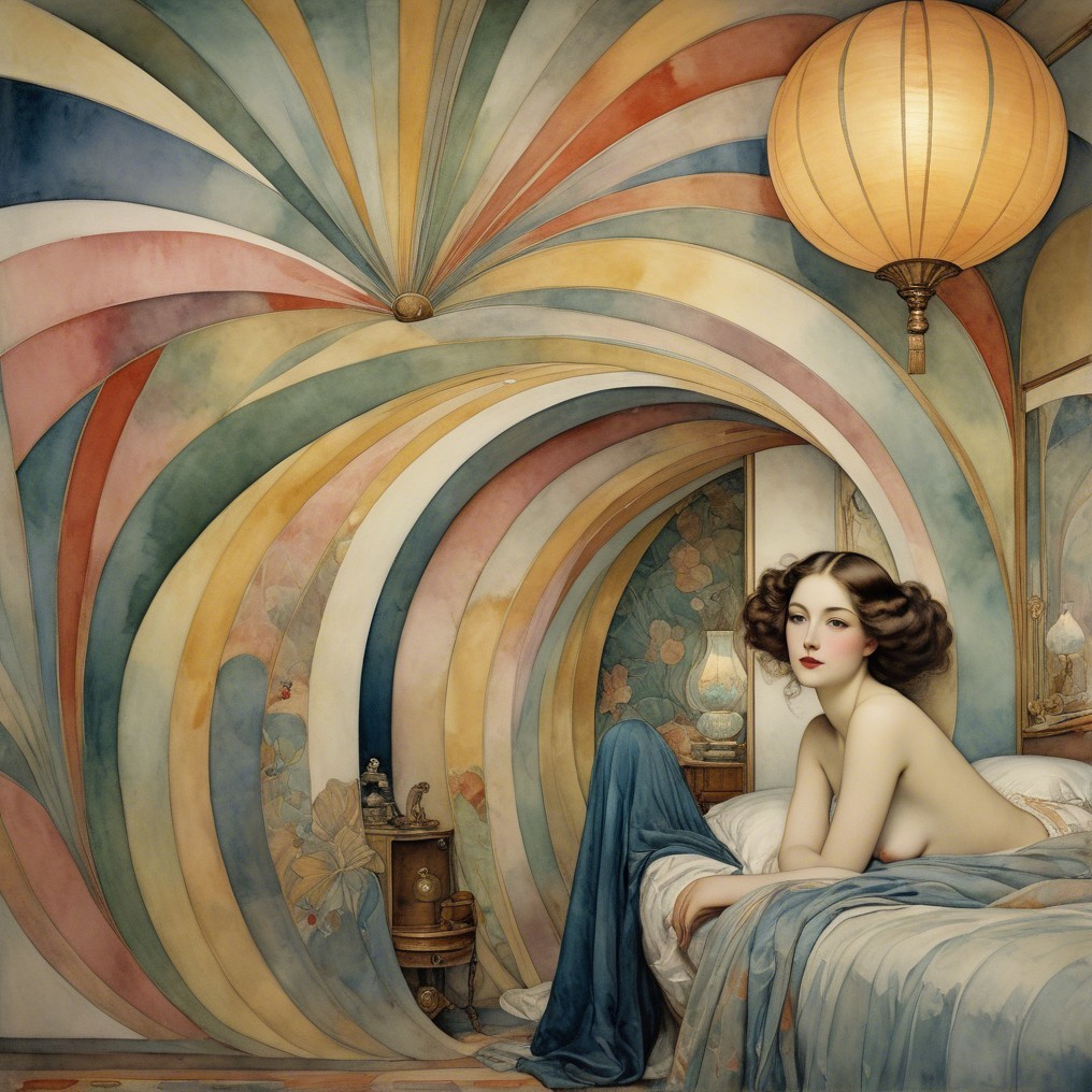Whimsical Bedroom with Colorful Fabrics and Lanterns