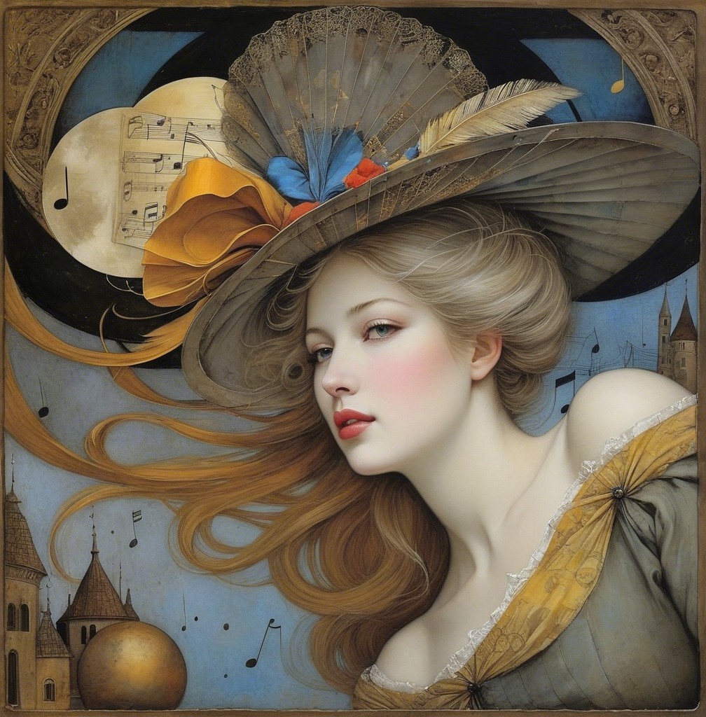 Portrait of a Young Woman in a Lavish Hat
