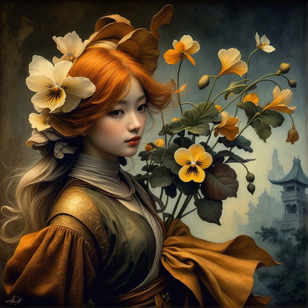 Serene Portrait of a Young Woman in Nature