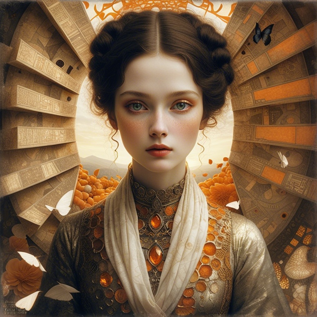 Ethereal Portrait of a Serene Young Woman