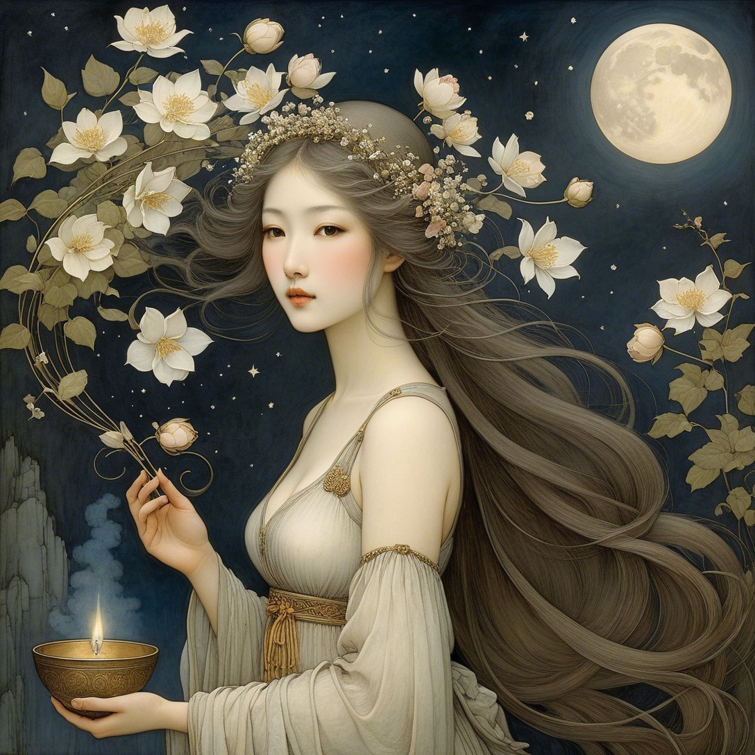 Portrait of Princess Luna in a Mystical Night Sky