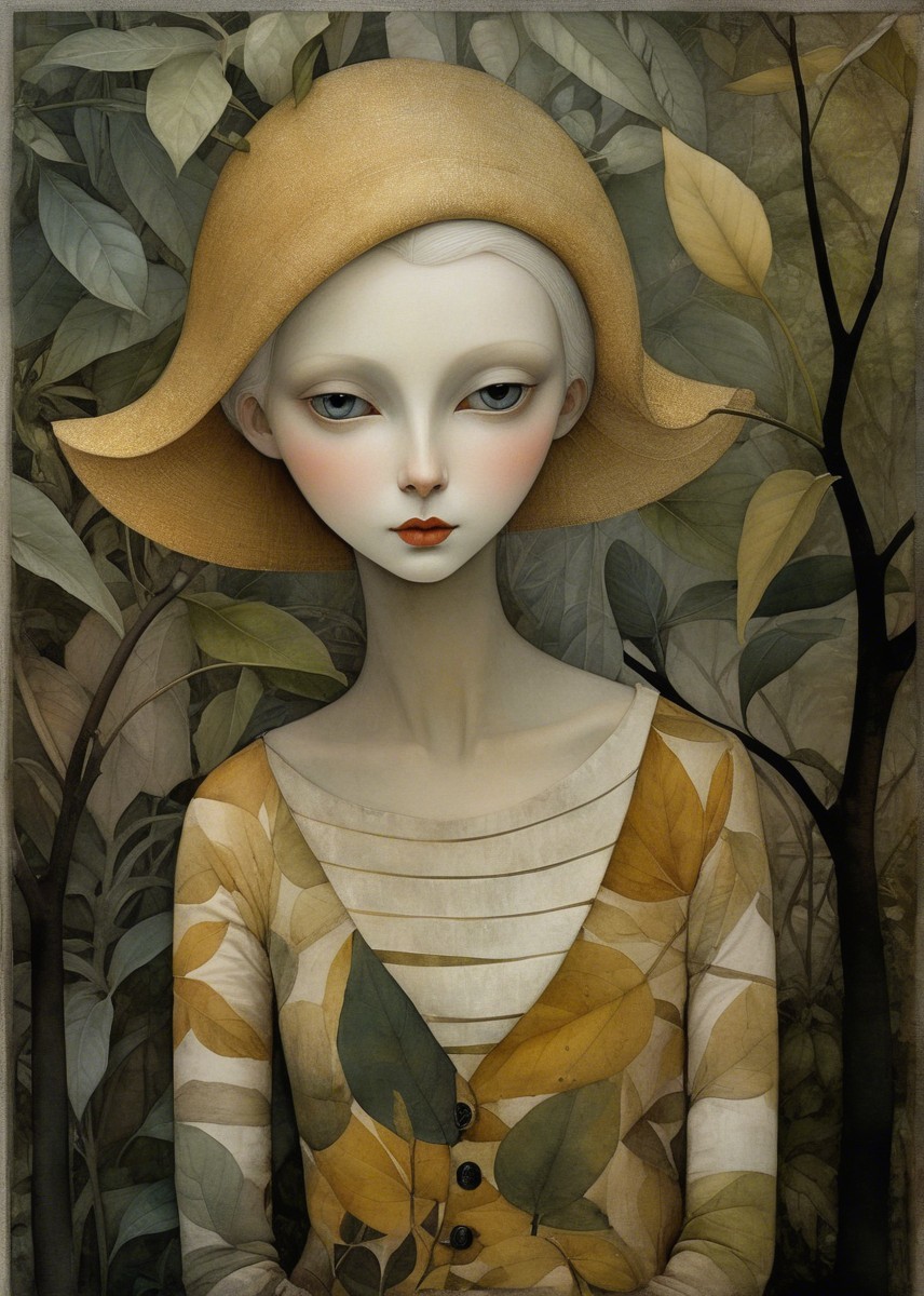 Serene Portrait of a Young Woman in Nature