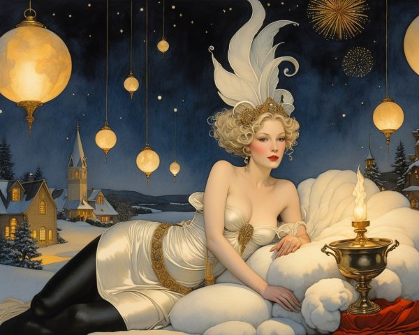 a dreamy sky filled with soft clouds and pastel hues.