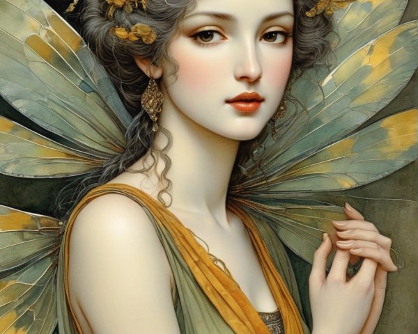 Ethereal Fairy Illustration with Delicate Wings