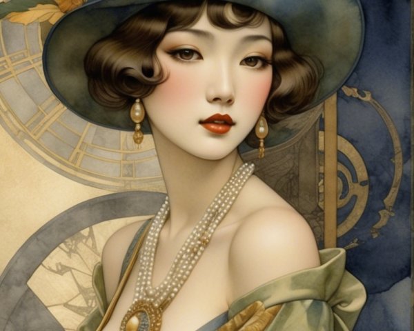 1920s Fashion: Glamorous Woman in Elegant Attire