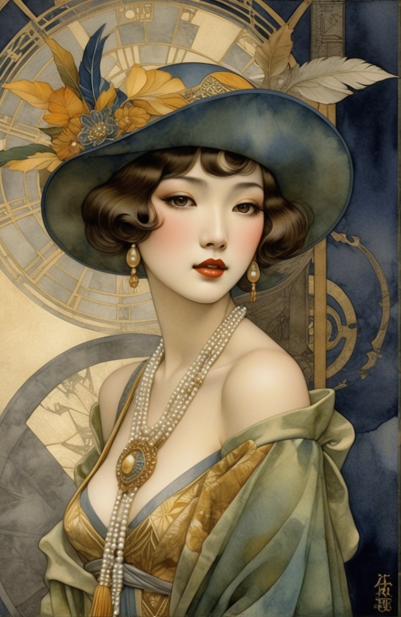 1920s Fashion: Glamorous Woman in Elegant Attire