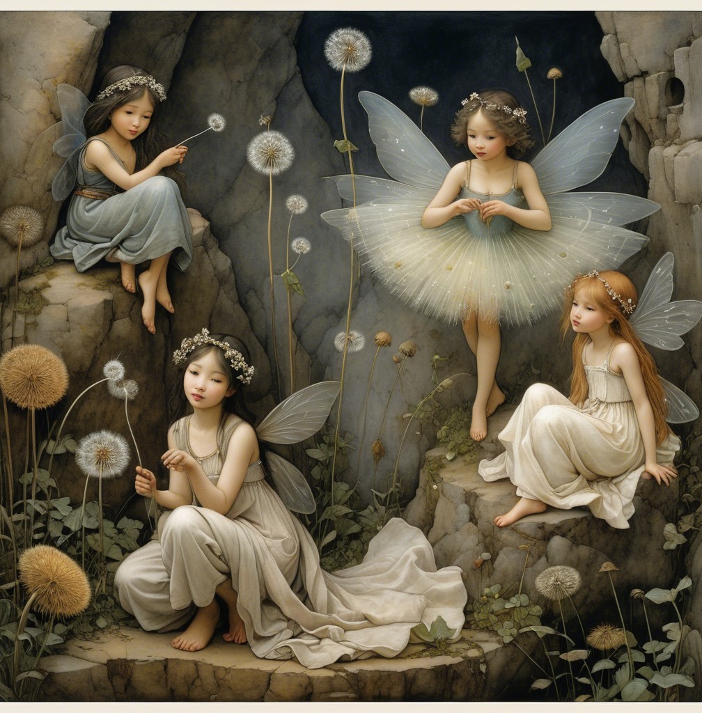 Ethereal Fairies in a Mystical Forest Gathering