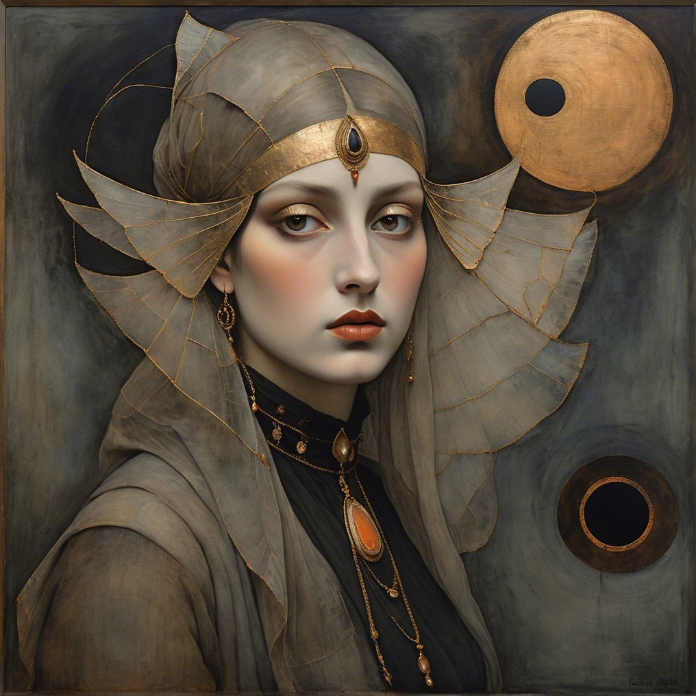 Elegant Portrait of a Woman in Muted Colors