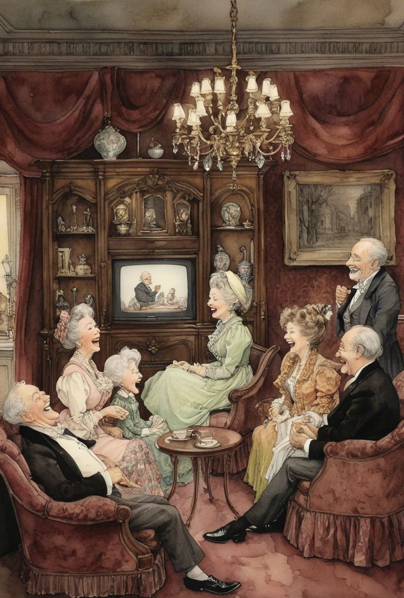 Vintage Gathering in Cozy Parlor with Laughter