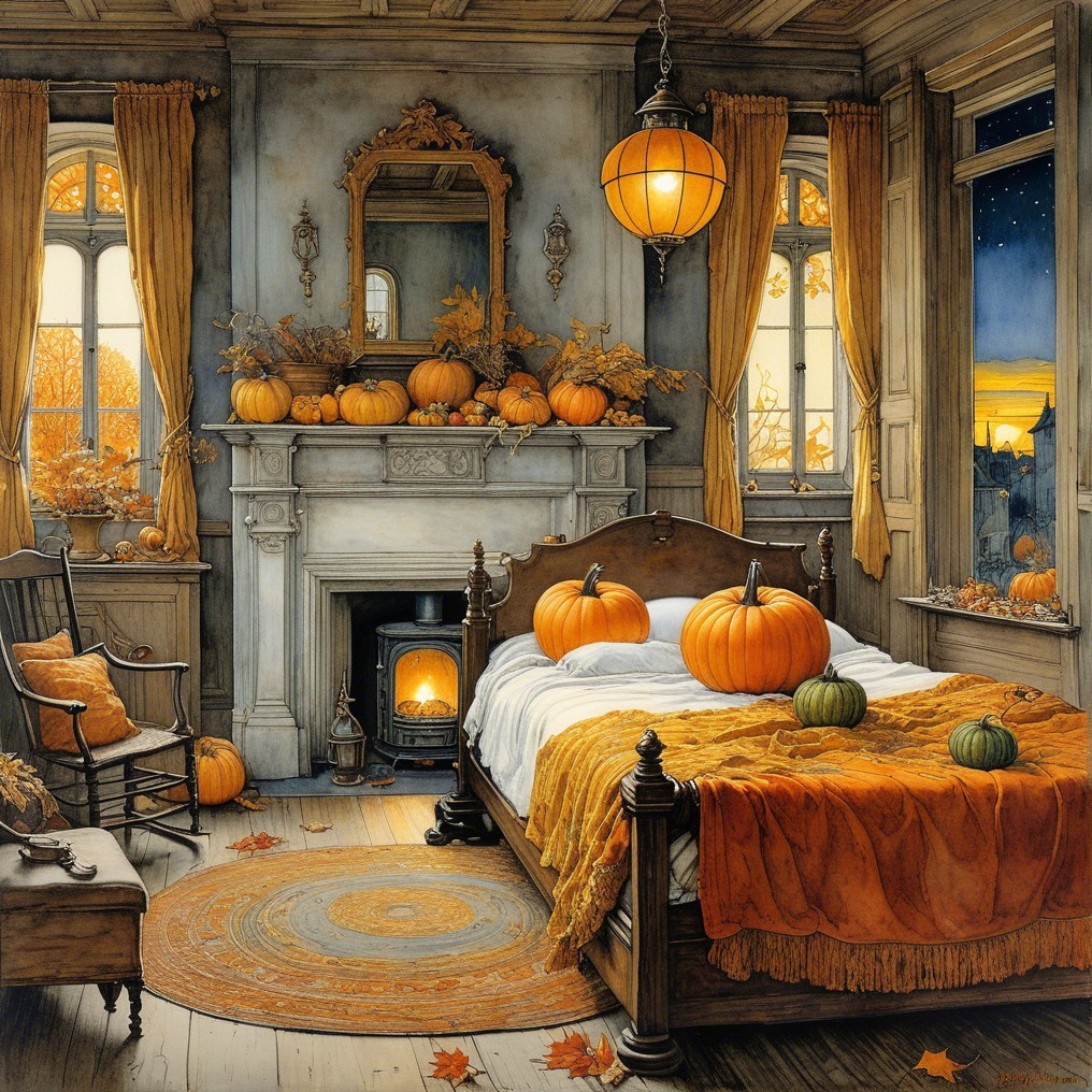 Autumn Serenity: A Cozy Bedroom Retreat