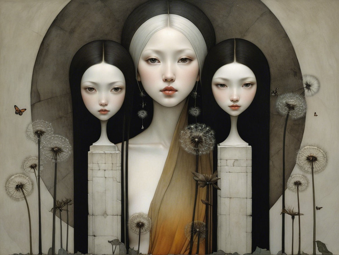 Ethereal Figures in a Surreal Dreamlike Setting