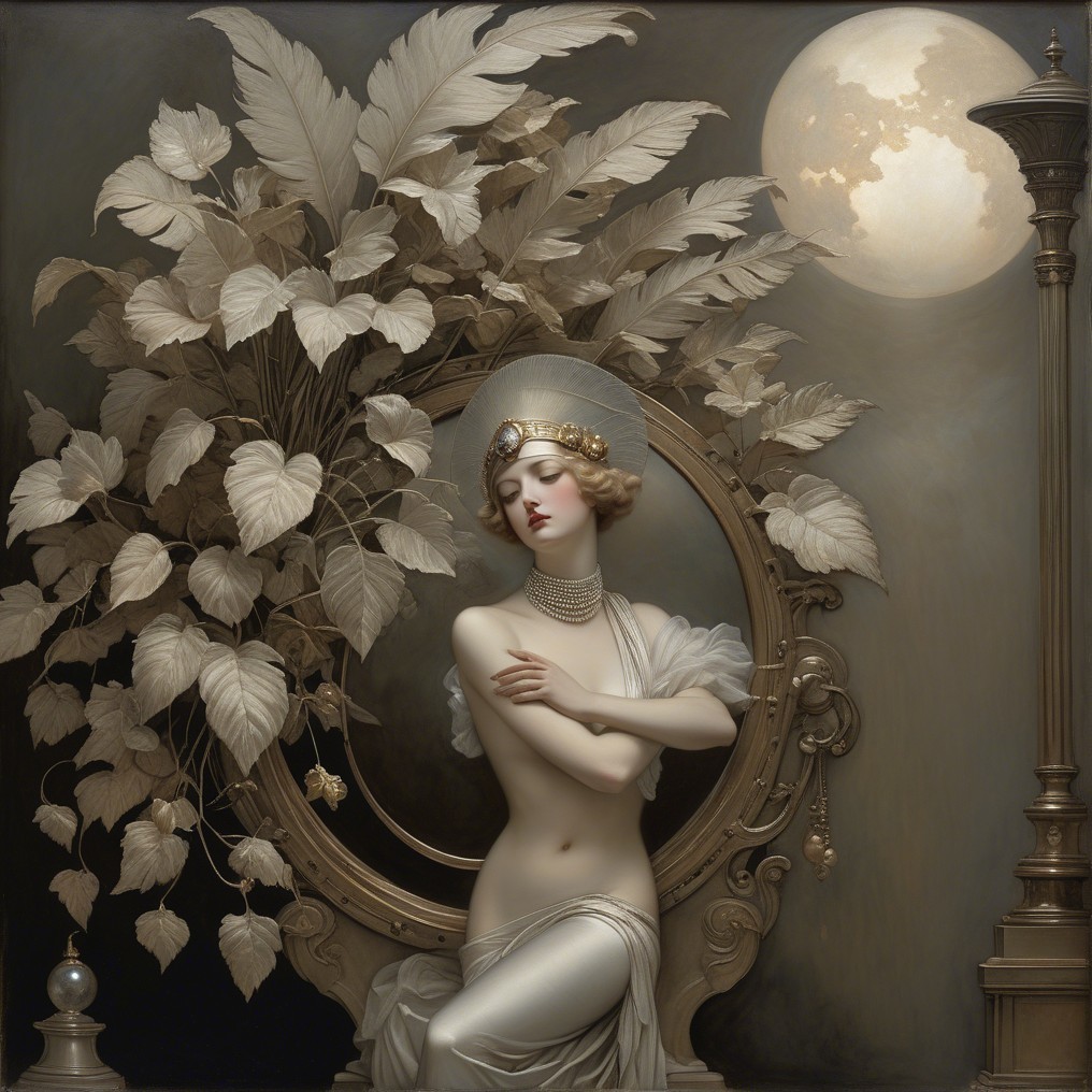 Ethereal Scene of Graceful Figure in Soft Tones