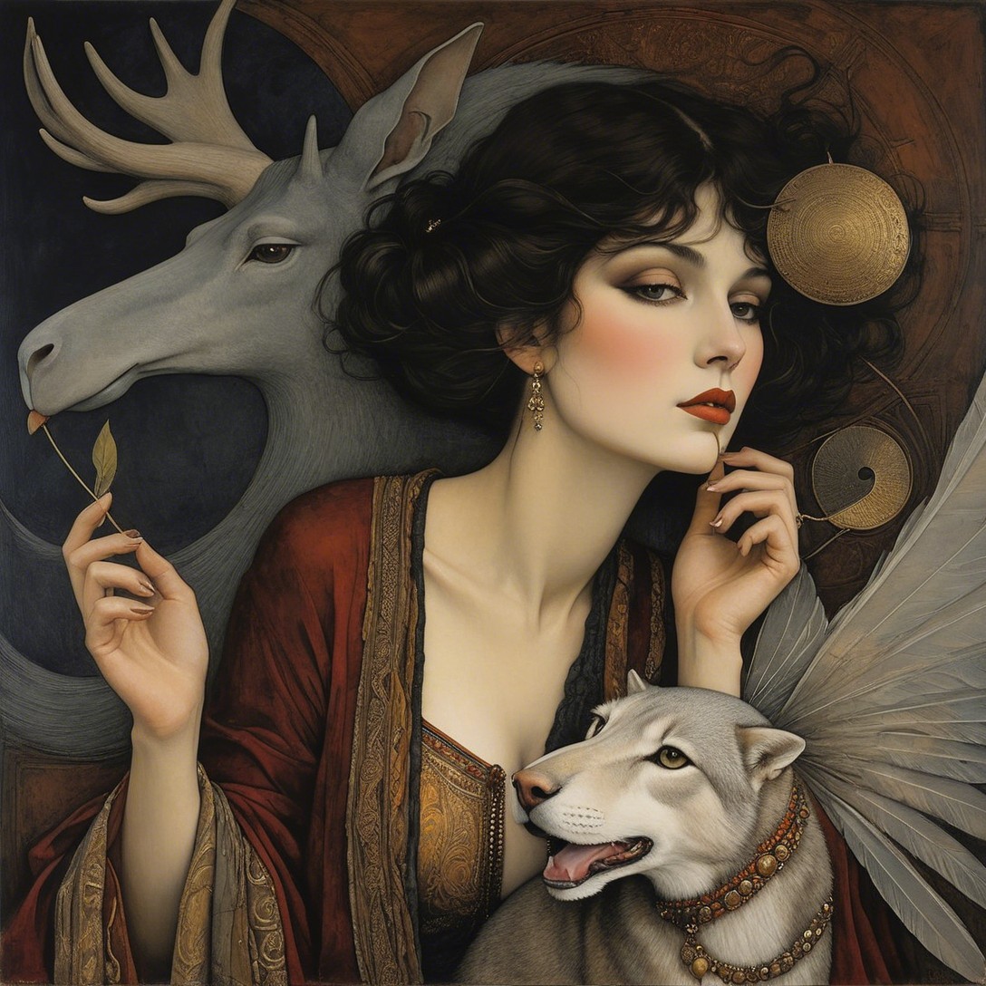 Fantasy Realism Allegorical Painting Description