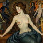 Full body portrait of a woman in elegant teal gown