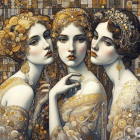 Elegant Women in Vintage Setting with Floral Accents