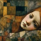 Young girl with red hair in tranquil, serene setting