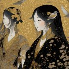 Elegant Woman in Traditional Chinese Art Style