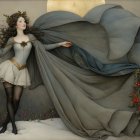 Ethereal Figures in Nature-Inspired Artwork