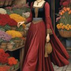 Portrait of a woman with butterfly wings and jewelry