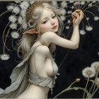 Fairy Queen and Small Fairy in Enchanted Forest