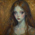 Realistic Portrait of East Asian Woman in Dramatic Attire