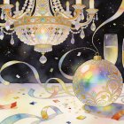 Nude Woman on Bed with Orange Flower and Accessories